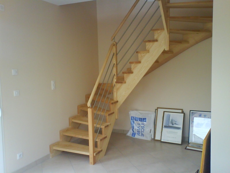escalier quart tournant haut et bas droit